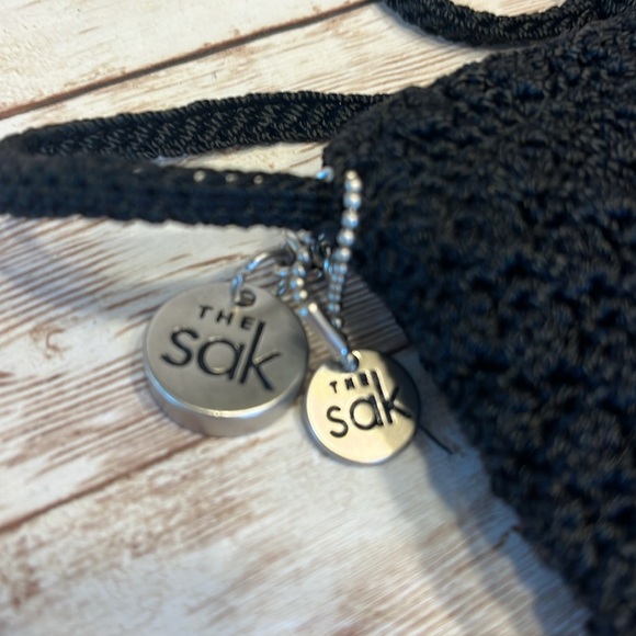 The Sak Mini Crossbody Black Crocheted Nylon Soft Durable - Picture 3 of 10